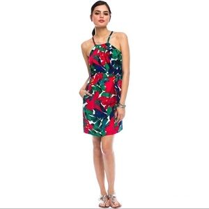Armani Exchange Floral Print Halter Mini Belted Dress Size 4